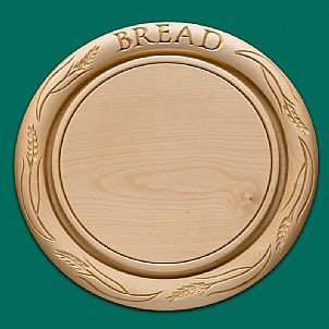 traditional breadboard with wheat decoration